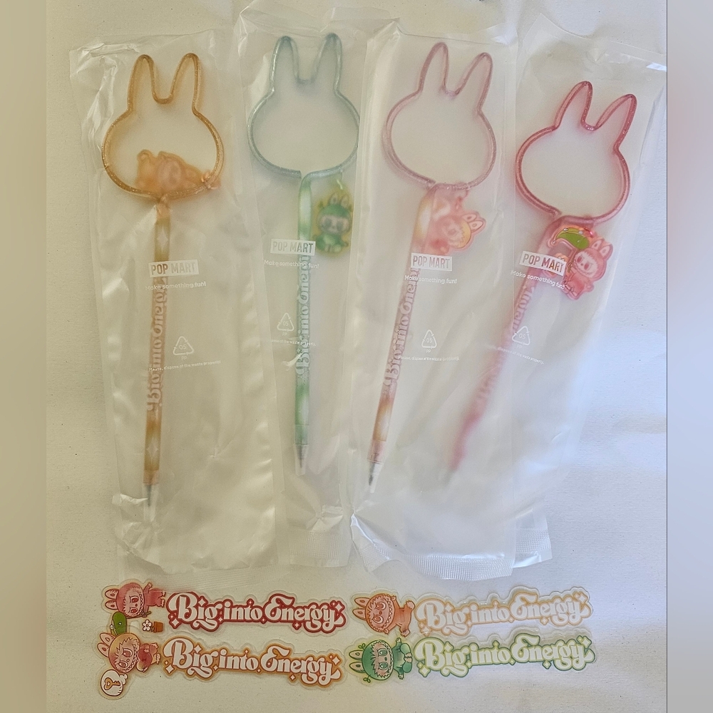 Big Into Energy Labubu Pens Set Of 4